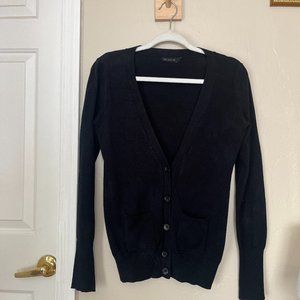 The Limited Black Button Up V-Neck Cardigan